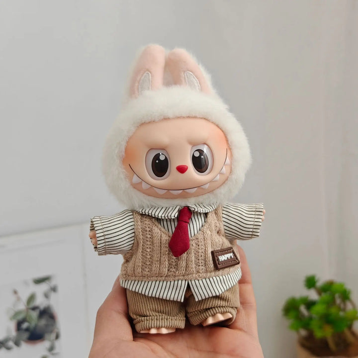 Labubu Doll Clothes Couple's Clothing Bestie Outfits Classmate Uniforms 15/17cm Plush Doll'S Clothes Replacement Accessories