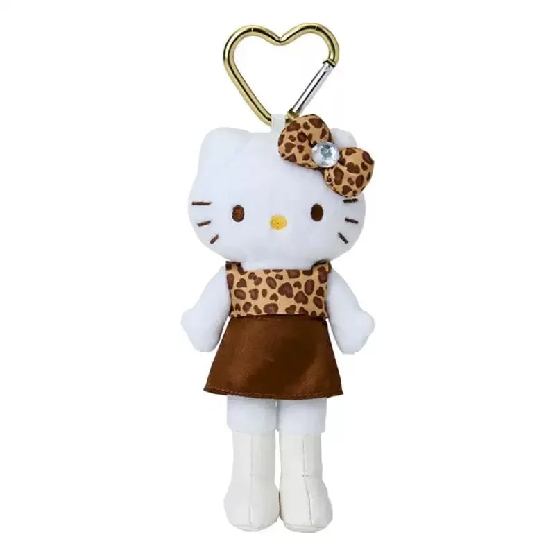 Kawaii Sanrio Long Legs  Hello Kitty black skin Plush Keychain Pendant Cute Cartoon 11/13/16CM Doll Toy Backpack Pendant Gift
