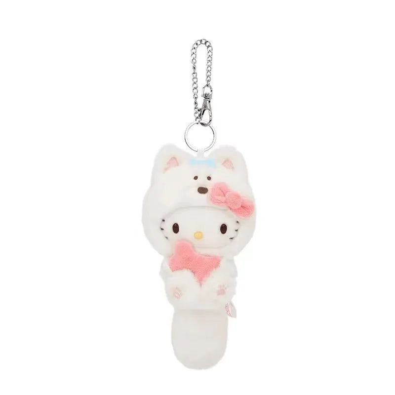 Kawaii Sanrio Kuromi My Melody Plush Toys Keychain Cartoon Pachacco Hello Kitty Backpack Pendant Decoration Friend Birthday Gift