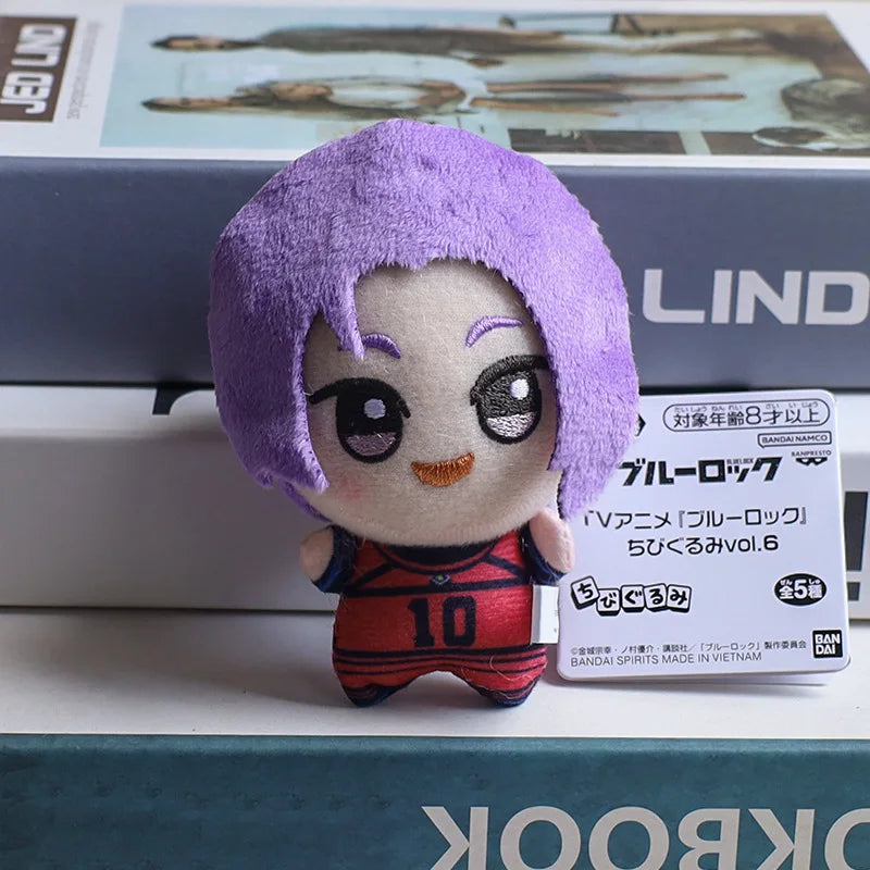 10cm Blue Lock Plush Toy Keychain Nagi Backpack Charm Anime Seishiro Isagi Yoichi Chigiri Bachira Mikage Stuffed Doll Toy Gift