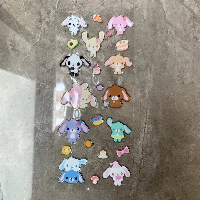 Kawaii Sugarbunnies Stickers Three-D Cartoon Bunny Cute Laptop Notebook Sticker Book Decor