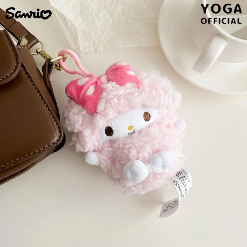 Sanrio Kawaii My Sweet Piano Keychain Cartoon Plush Toys Backpack Pendant Cute Stuffed Doll Coin Purse Wallet Girl Birthday Gift