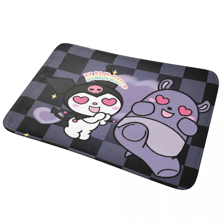 Kuromi Cheeky But Charming Merch Memory Foam Bath Mat Rug Non-Slip Water Absorption Bathroom Floor Rugs Carpet For Door Doormat