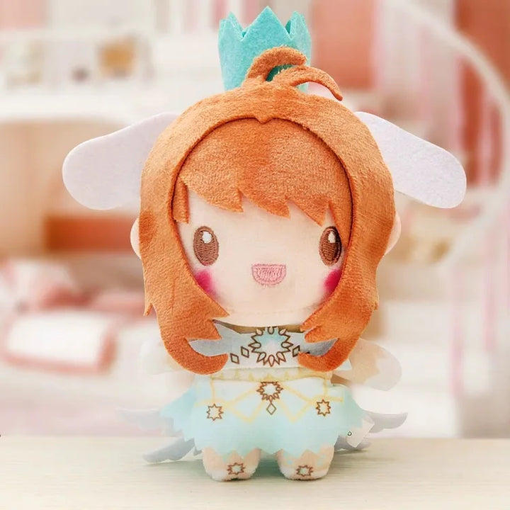 anime Cardcaptor Sakura Plush doll keychani Sakuras Bow kitty Series Backpack Pendant Toy Doll cute Bag Accessories Girl Gift