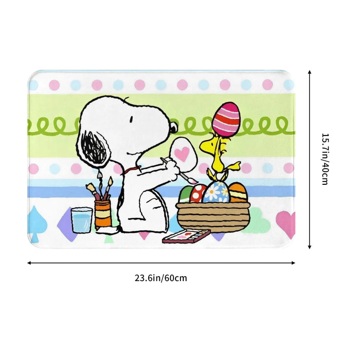 Happy Easter Eggs Snoopy Accessories Memory Foam Bath Mat Rug Non-Slip Soft  Bathroom Floor Rugs Carpet For Kitchen Shower Bath