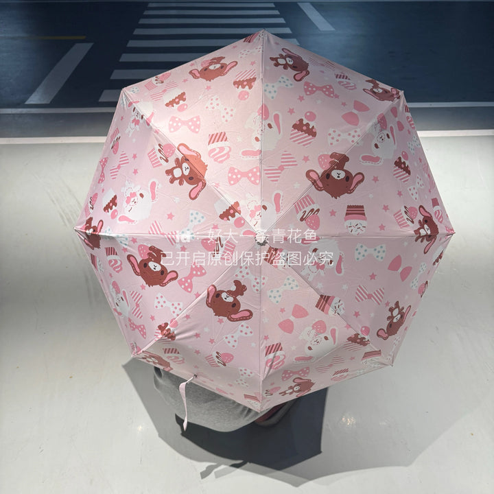 Kawaii Sanrio Sugarbunnies Umbrella Folding Umbrella Rain Or Shine With Thick And Durable Keel Umbrella Uv Resistant Umbrella