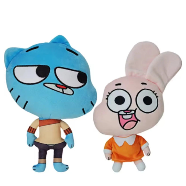 Cute Cat Bunny Stuffed Toy Birthday Present Gifts For Children KidsCartoon Amazing World Gumball Darwin Anais Plush Doll