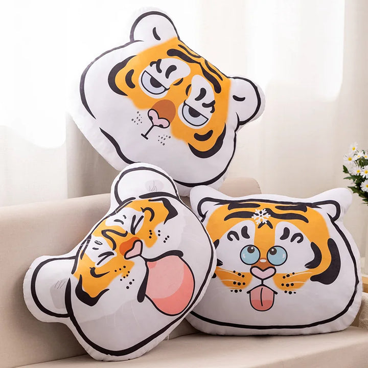 Clearance Sale Cute Tiger Pillow Cushion Stuffed Soft Tiger Plush Toy Throw Pillow Kids Toys Sofa Home Decoration Pillow
