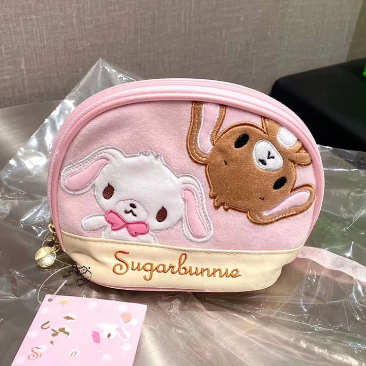 Kawaii Sanrio Sugarbunnies Shell Storage Bag Niche Makeup Bag Cute And Sweet Japanese Girl Zipper Portable Storage Wash Bag