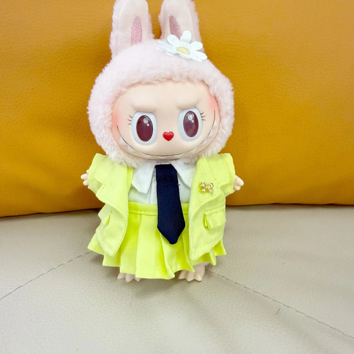 Labubu Doll III Clothes Uniform Set School Wear 15/17cm Plush Doll'S Clothes Labubu I II Idol Dolls Sitting Party Accessories
