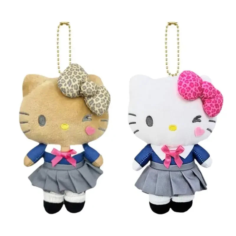 15cm  Popular Kawaii Sanrio Hello Kitty Heisei Hot Girls Series Plush Keychain Pendant Cartoon Cute Doll Bag Pendant Girl Gif