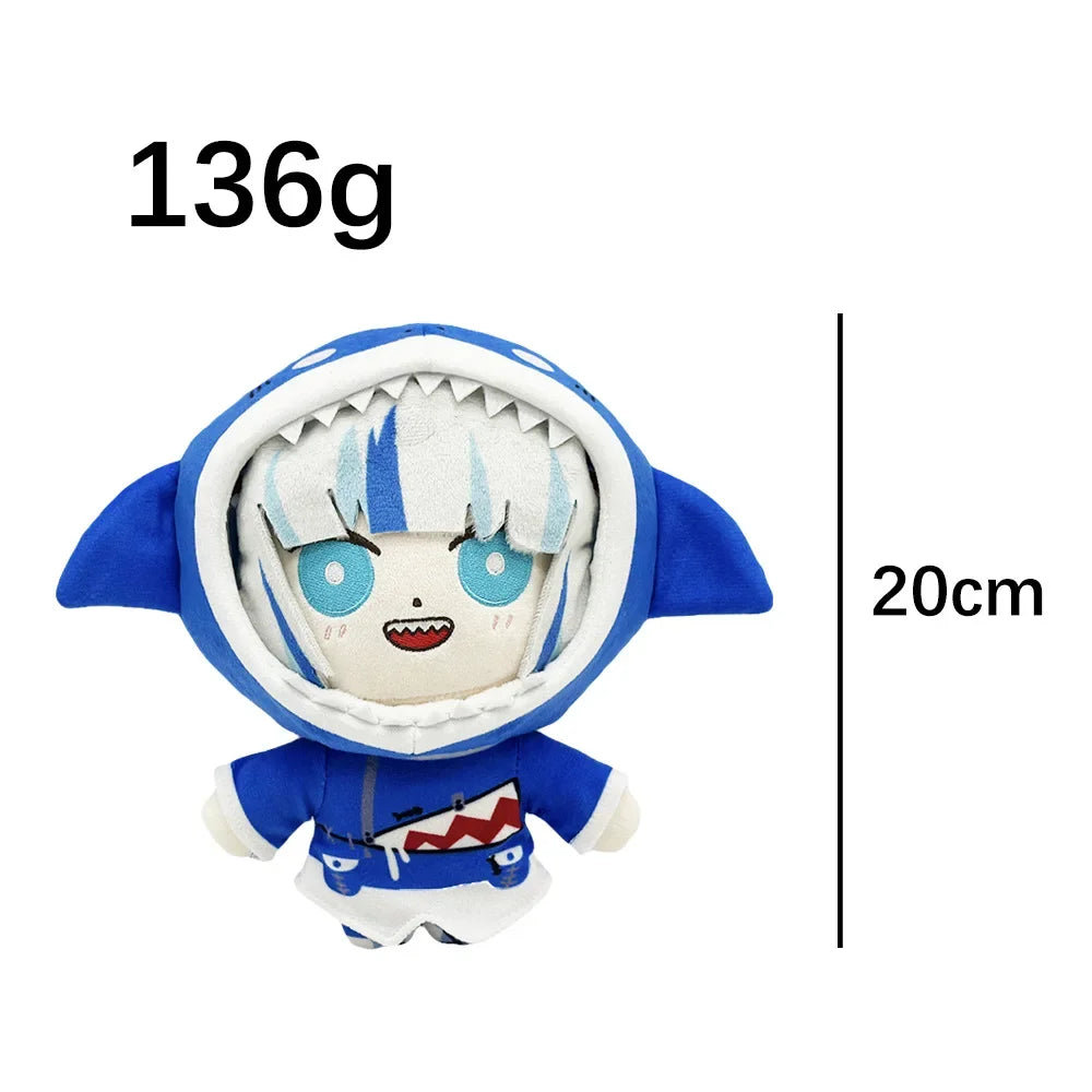 Kawaii Hololive Plush Toy Cute Gawr Gura Inugami Korone Houshou Marine Suisei Cap Oozora Subaru Cosplay Stuffed Dolls