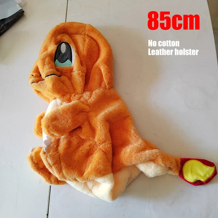 Huge Pokemon Charmander Eevee Squirtle Holster Plush Toys Big Pokémon Bulbasaur Semi-finished Leather Holster Kid Christmas Gift