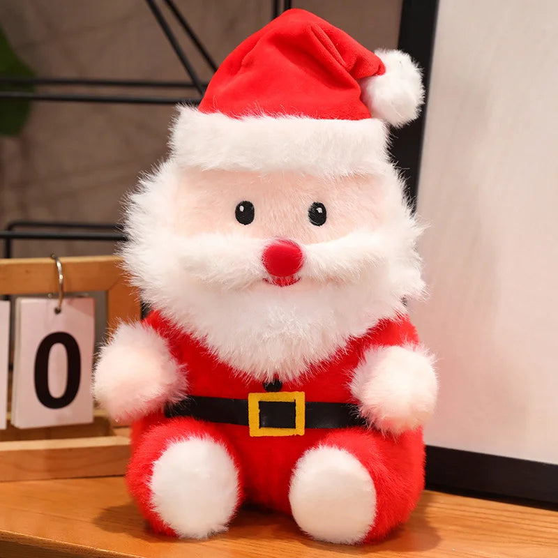 Cute Christmas Series Plush Toy  Santa Claus Christmas Tree Deer Plush Toy Christmas Day Home Decoration Kid Toy Christmas Gift