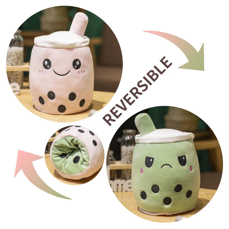 23cm Kawai Milk Tea Cup Plush Toy Stuffed Food Fruit Boba Doll Ultrasoft Stuffed Plush Tea Shop Kids Toys Birthday Gift
