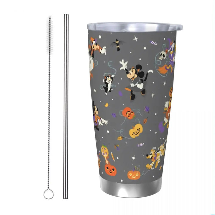 Cartoon Pumpkin Mickey Mouse Tumbler Vacuum Insulated Halloween Design Coffee Cups Vacuum Flask Outdoor Mug Water Bottle, 20oz