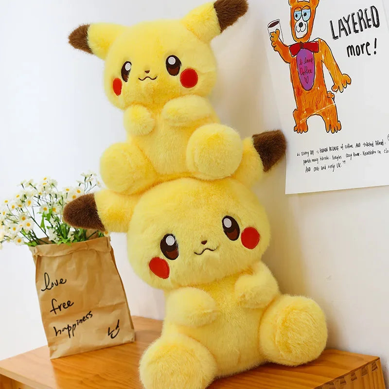 35/60cm Pikachu Pokemon Plush Toys Anime Doll Cartoon Large Pokémon Pikachued Plushie Kawaii Stuffed Gift for Kids Birthday Xmas