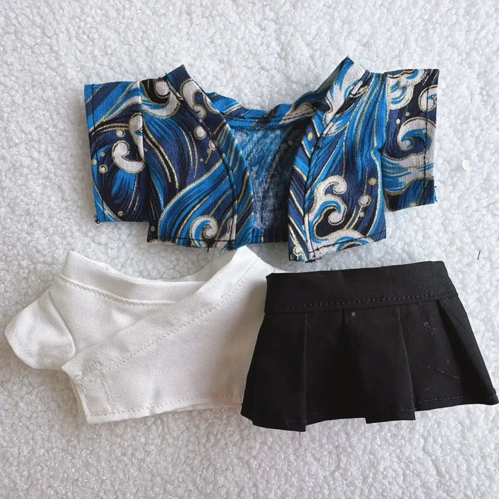 15/17cm Labubu 1st/2nd/3rd Generation Dolls Outfit Sitting Party Labubu Belt & Kimono Plush Doll'S Clothes Accessories