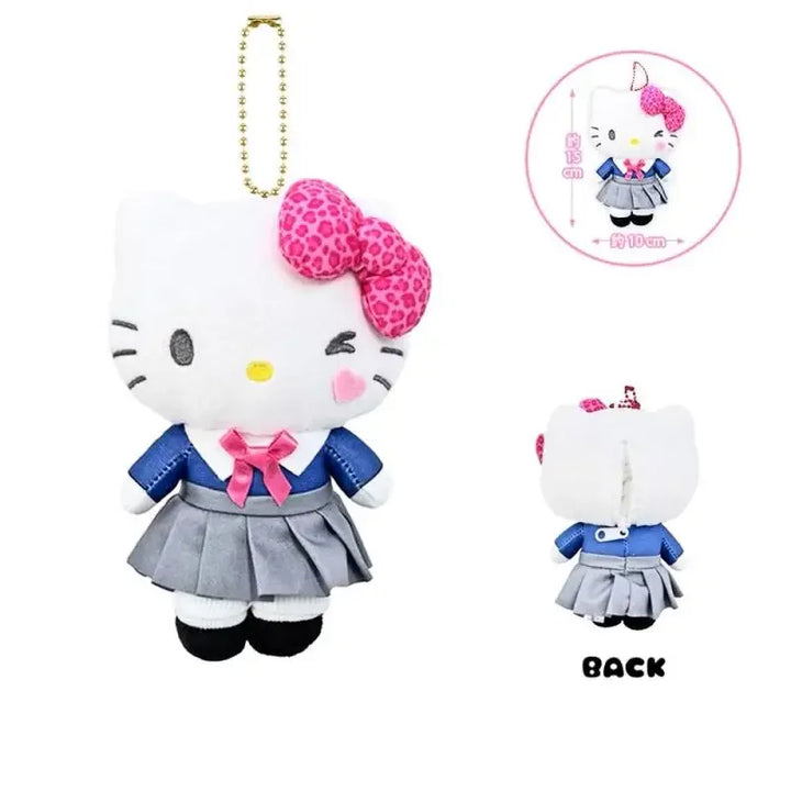15cm  Popular Kawaii Sanrio Hello Kitty Heisei Hot Girls Series Plush Keychain Pendant Cartoon Cute Doll Bag Pendant Girl Gif