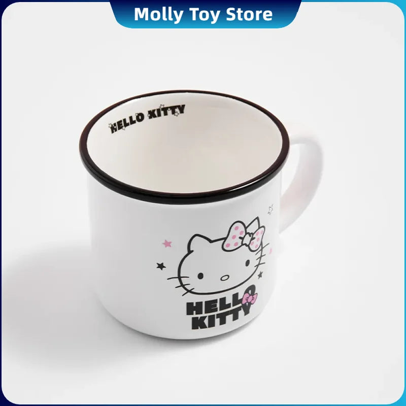 Anime Hellokitty Peripherals Ceramic Mug Cartoon Cute High-Capacity Milk Water Cup Festive Gifts Party Decorations Gift