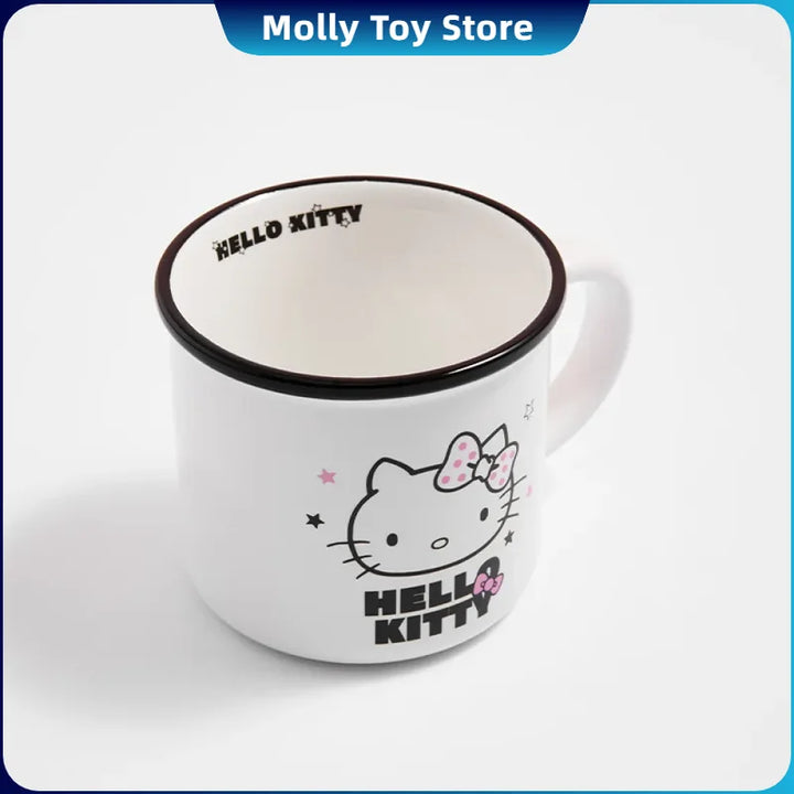 Anime Hellokitty Peripherals Ceramic Mug Cartoon Cute High-Capacity Milk Water Cup Festive Gifts Party Decorations Gift