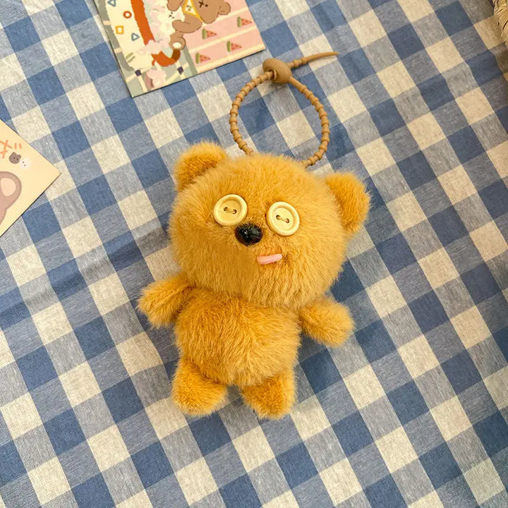 Kawaii Cartoon Minions Tim Bear Plush Toys Keychain Backpack Pendant Decoration Children's Birthday Gift Creative Peripheral