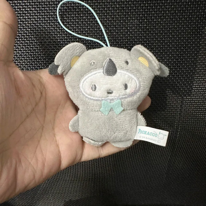 Sanrio Kuromi My Melody Plush Toys Kawaii Cartoon Hangydon Lion Sloth Cross Dressing Keychain Backpack Pendant Decoration Gift