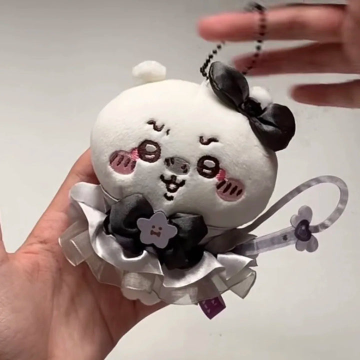 Anime Joke Bear Plush Doll Toys Cartoon Usagis Hachiwares xiaoba Dark Angel Demon Series Plush Keychain Bag Pendant kid Gift