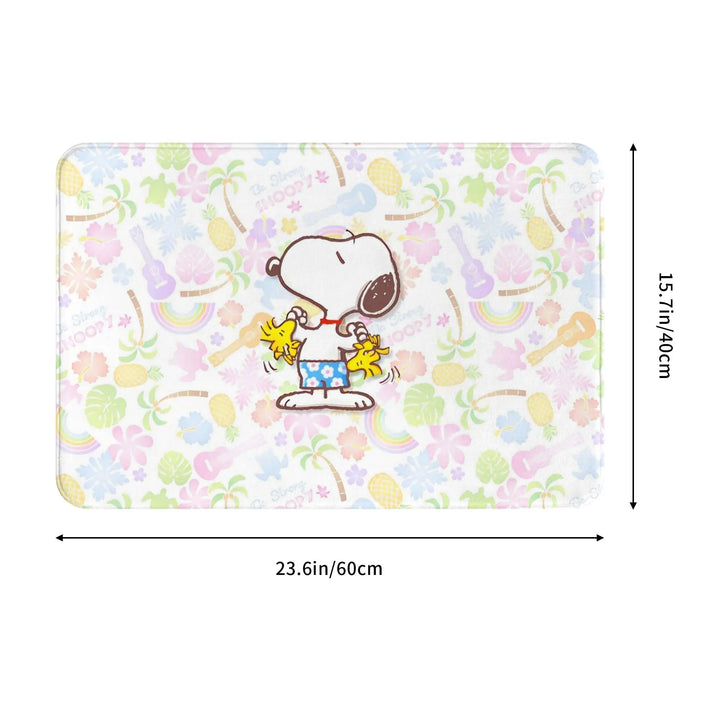 Snoopy Summer Time Bathroom Rugs Mat Quick Dry  Bath Rugs Mats Carpet Non-Slip for Entrance Door Doormat