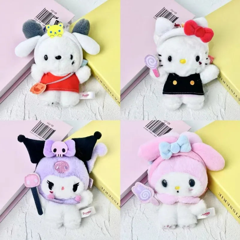 Sanrio plush Hat Outfit For Labubu Doll Headband Kawaii DIY Doll Headband Melody Cinnamoroll HelloKitty Cotton Doll Accessories