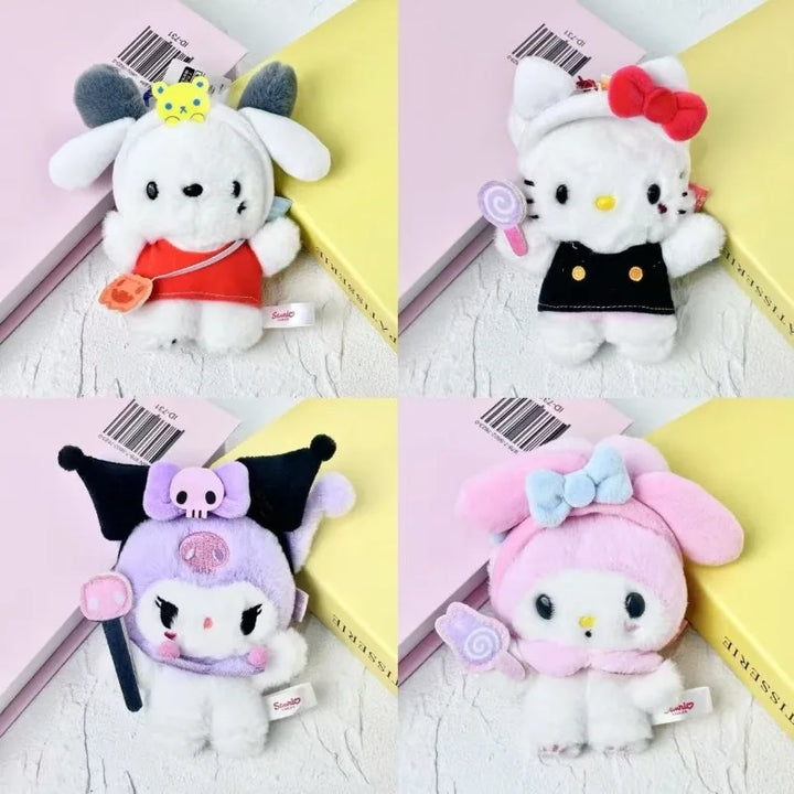 Sanrio plush Hat Outfit For Labubu Doll Headband Kawaii DIY Doll Headband Melody Cinnamoroll HelloKitty Cotton Doll Accessories