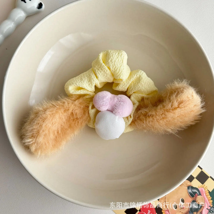 Kawaii Disney Cookieann Hair Circle Student Sweet Cute Cartoon Headband Plush Bow Decoration Creative Peripheral Girls Gifts