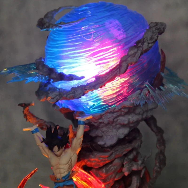 In Stock 25cm Dragon Ball Son Goku Figure Super Spirit Bomb Figures Luminous Gk Anime Figurine Pvc Statue Model Doll Collectible