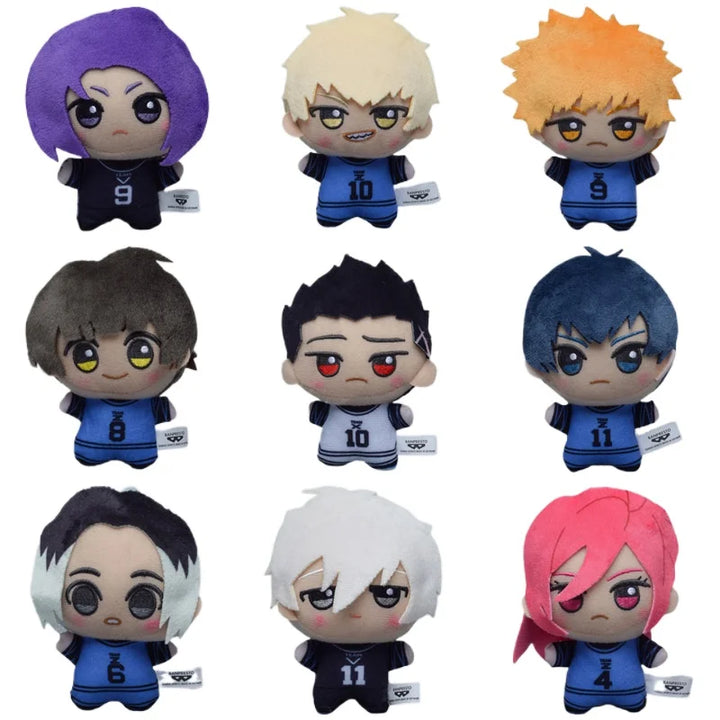 10cm Blue Lock Plush Toy Keychain Nagi Backpack Charm Anime Seishiro Isagi Yoichi Chigiri Bachira Mikage Stuffed Doll Toy Gift