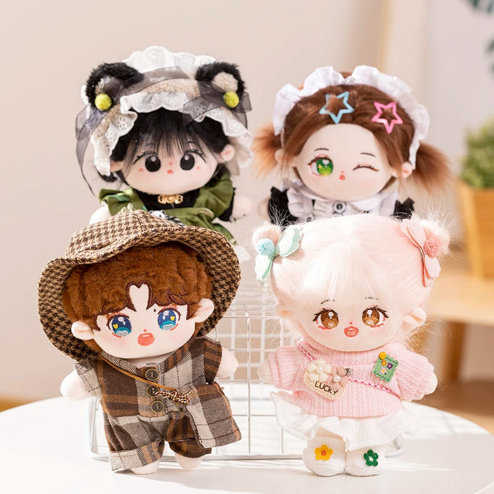 20cm Cute IDol Doll Plush Cotton Star Dolls With Clothes Kawaii Stuffed Baby Plushies Toys Fans Collection Children Gifts