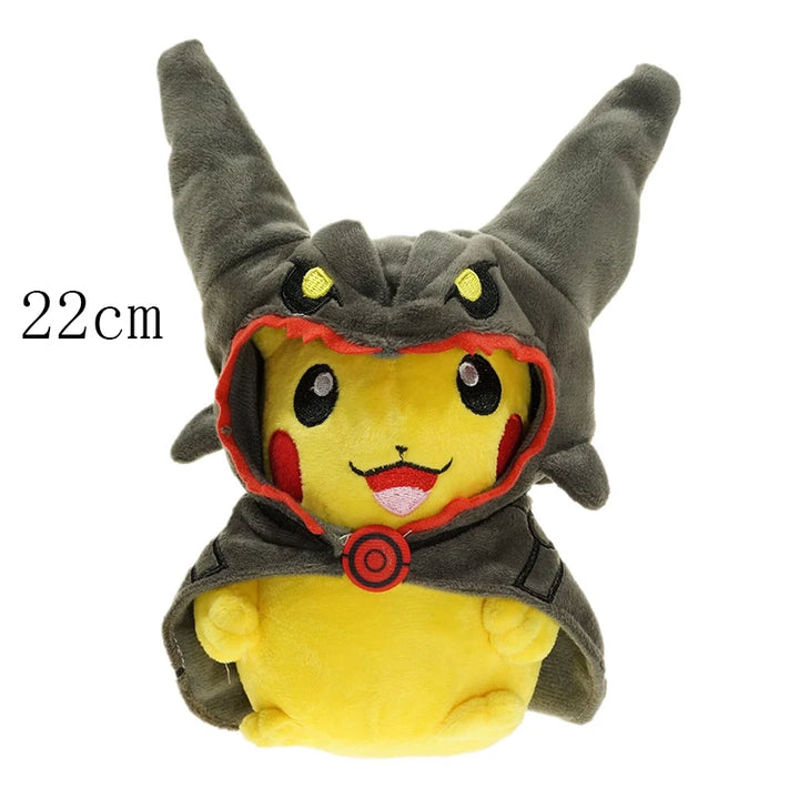 Cos Eevee Pikachu Cosplay Plush Toys Pikachu Peluche Mimikyu Lucario Charizard Garchomp Stuffed Animal Doll Collectible Gift