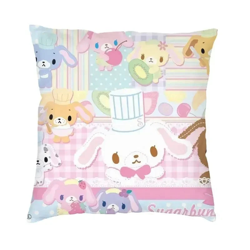 Sugarbunnies Cushion Cover  Print Anime Manga Throw Pillow Case for Sofa Fashion Pillowcase Home Decoration