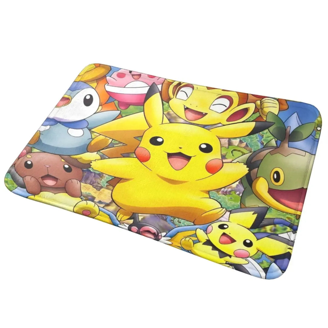 Gengar On Vacation Bathroom Rugs Mat Water Absorbent Pokemon Bath Rugs Mats Carpet Non-Slip for Entrance Door Doormat