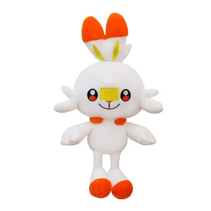 50/90cm Scorbunny Pokemon Large Plush Toys Anime Doll Cute Giant Pokémon Rabbit Cartoon Stuffed Plushie Pillow Gift for Kid Xmas