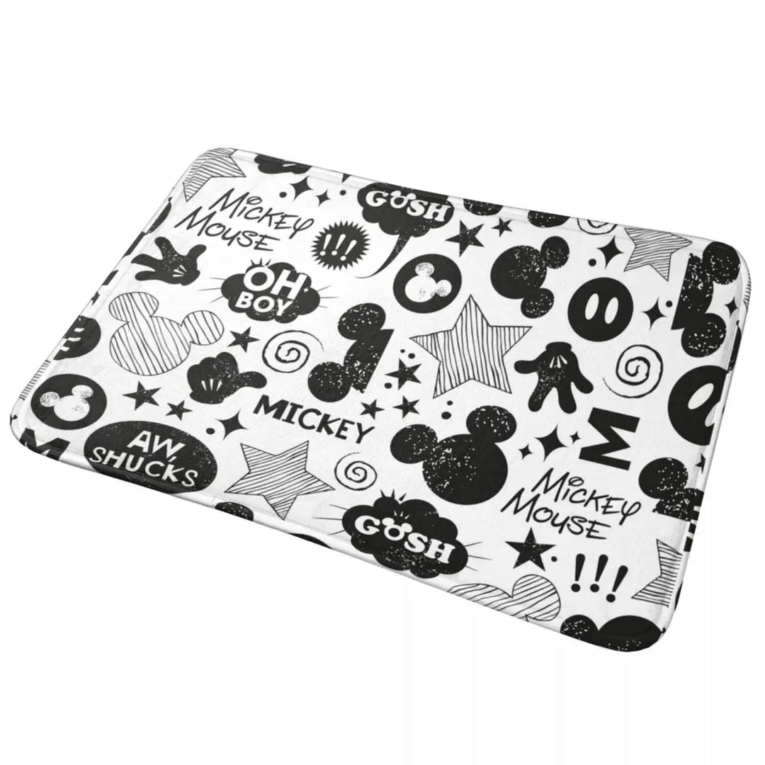 Cute Minnie Cartoon Bathroom Rugs Mat Quick Dry Mickey Bath Rugs Mats Carpet Non-Slip for Shower Tub