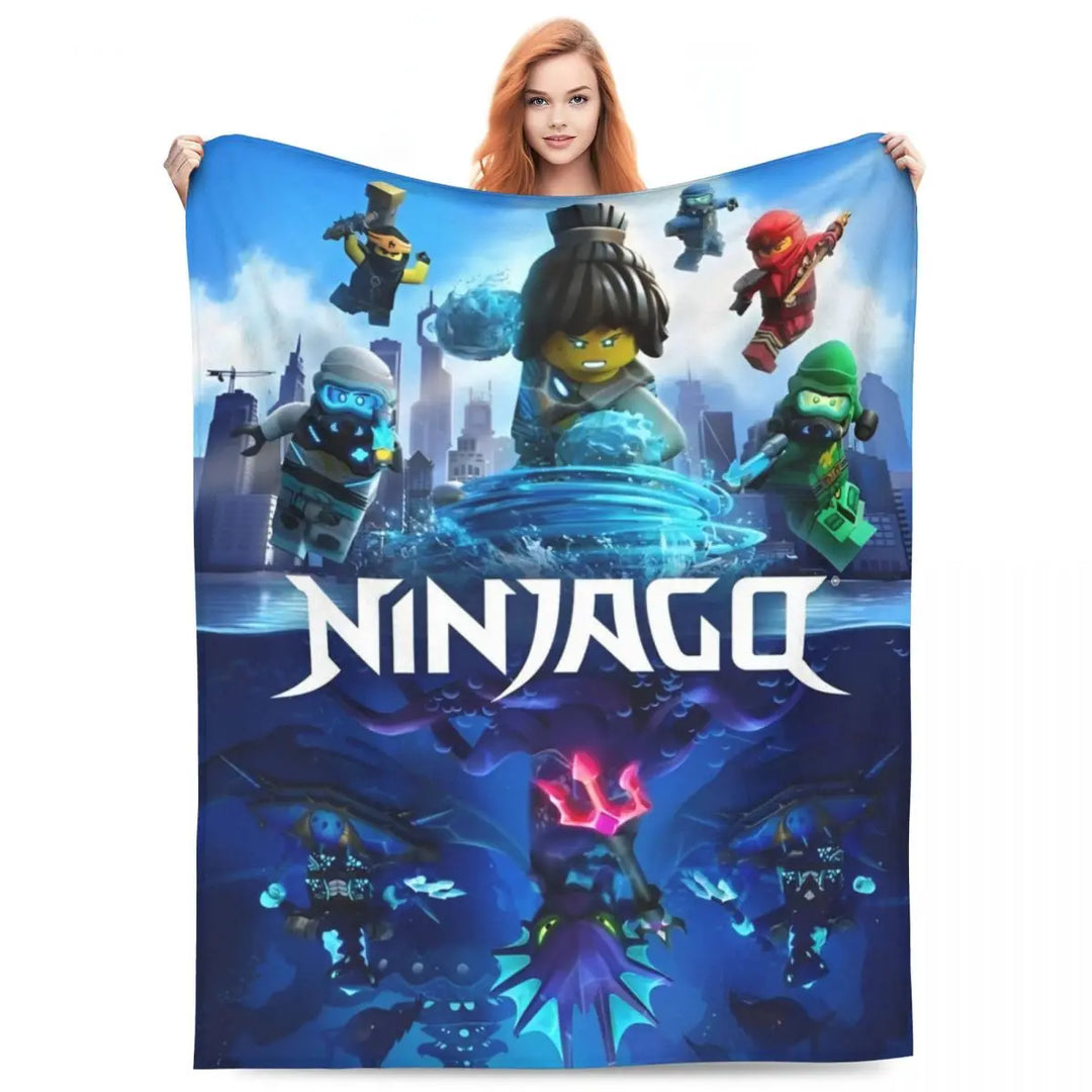 N-ninjagos Knitted Blankets Coral Fleece Plush Super Soft Throw Blankets for Bed Bed Rug