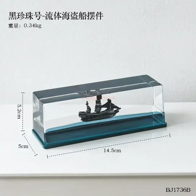 One Piece Figure 3d Ship Fluid Drift Bottle Thousand Sunny Ship Going Merry Boat Floating Boat Decor Customized Anime Toy Gif