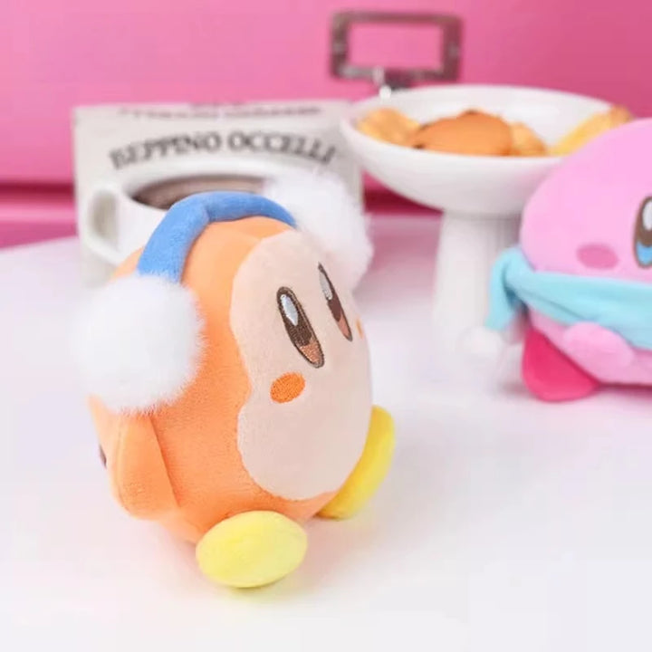 Cartoon Kirby‌/‌Waddle Dee‌ Plush Pendant Keychain Back Packaging Ornament Soft Cute Cartoon Toys for Friends Christmas Gifts