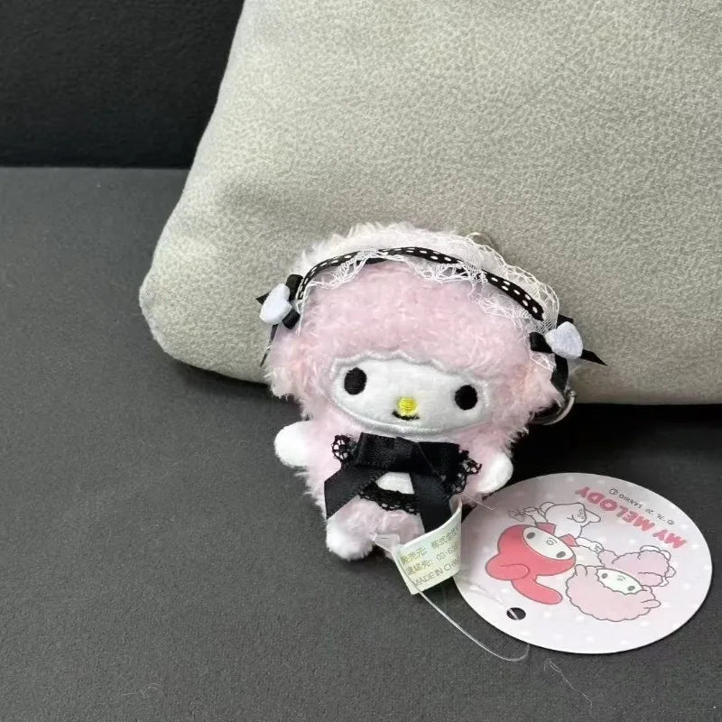 NEW Ctue My Melody Plushies My Sweet Piano Plush Keychain Sweet bowknot nurse Sanrio Piano Sheep Plush doll Keyring Bag Pendant