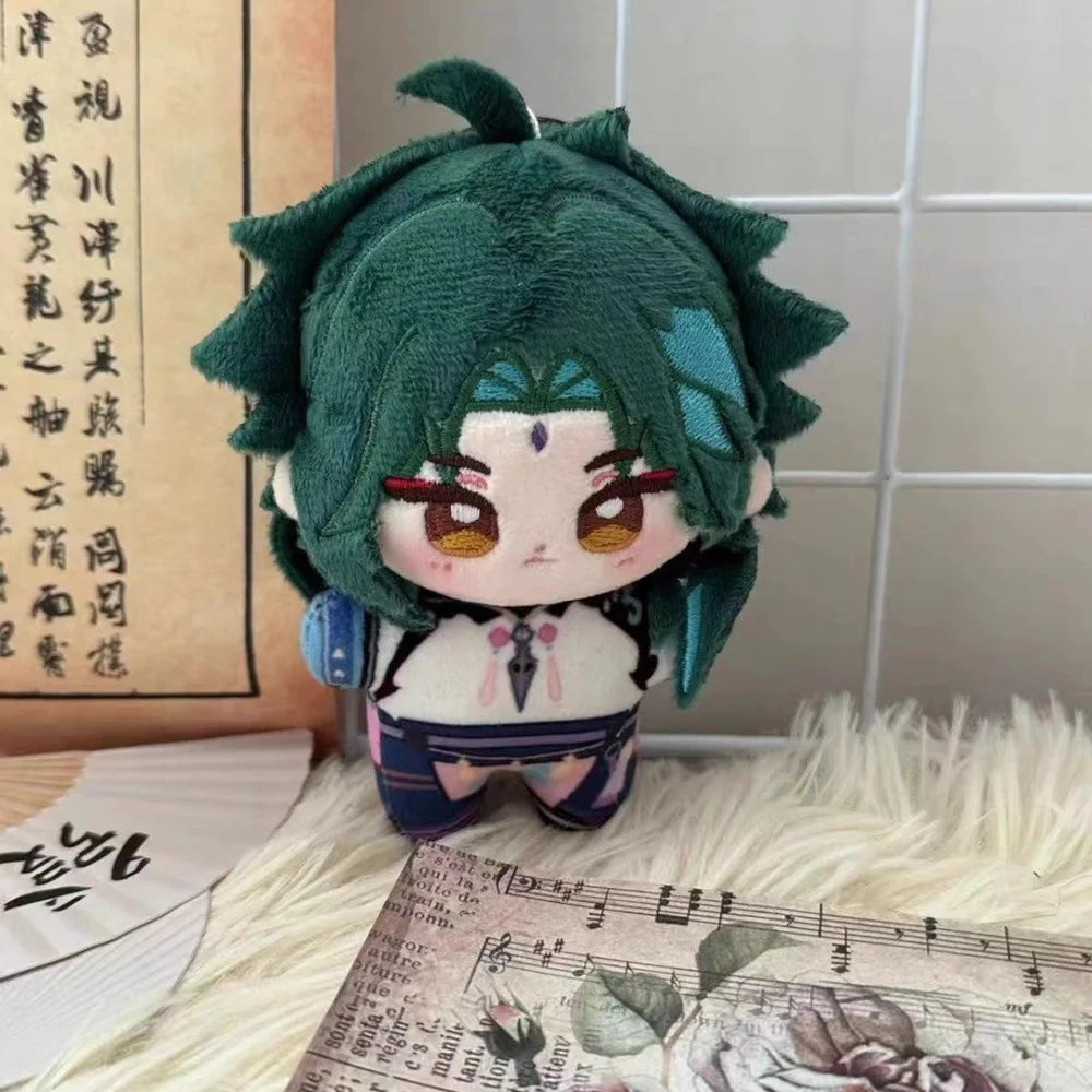Genshin Impact Plush Shikanoin Heizou Keqing Diluc Klee Anime Stuffed Doll Starfish Body Cartoon Figure Pendant Toys