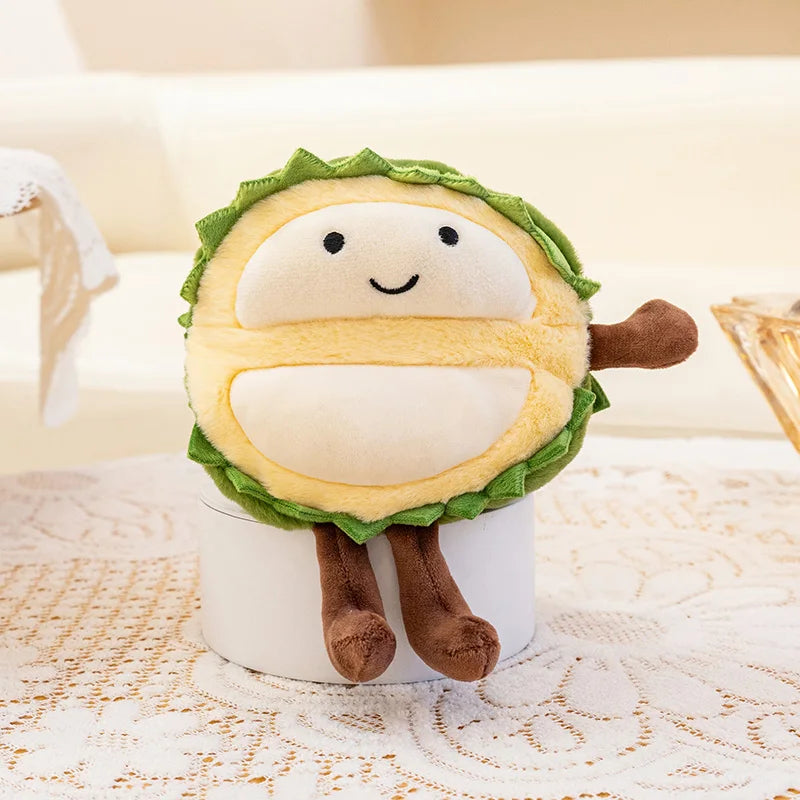 Cartoon Kiwi Fruit Plush Toys Squishy Mangosteen Soft Dolls Pineapple Durian Stuffed Toys Watermelon Plushie Pitaya Pear Orange