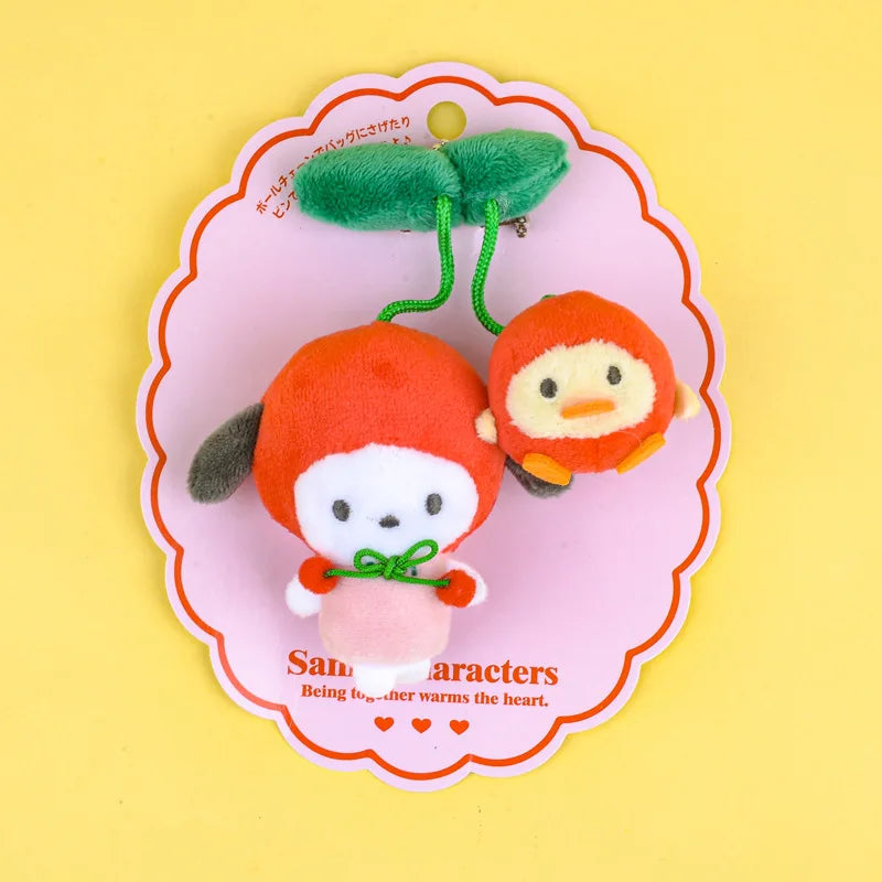 Kawaii Sanrio My Sweet Piano Hello Kitty Plush Toy Keychain Brooch Cherry Pachacco Backpack Pendant Decoration Girl Holiday Gift