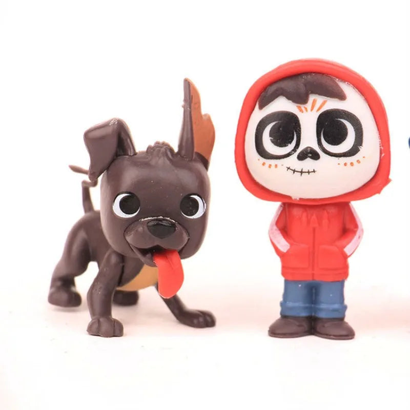 8 Pcs Cartoon Coco Handmade Doll Creative Desktop Ornament Decoration Miguel Cartoon Doll Children Mini Toy Fans Christmas Gift