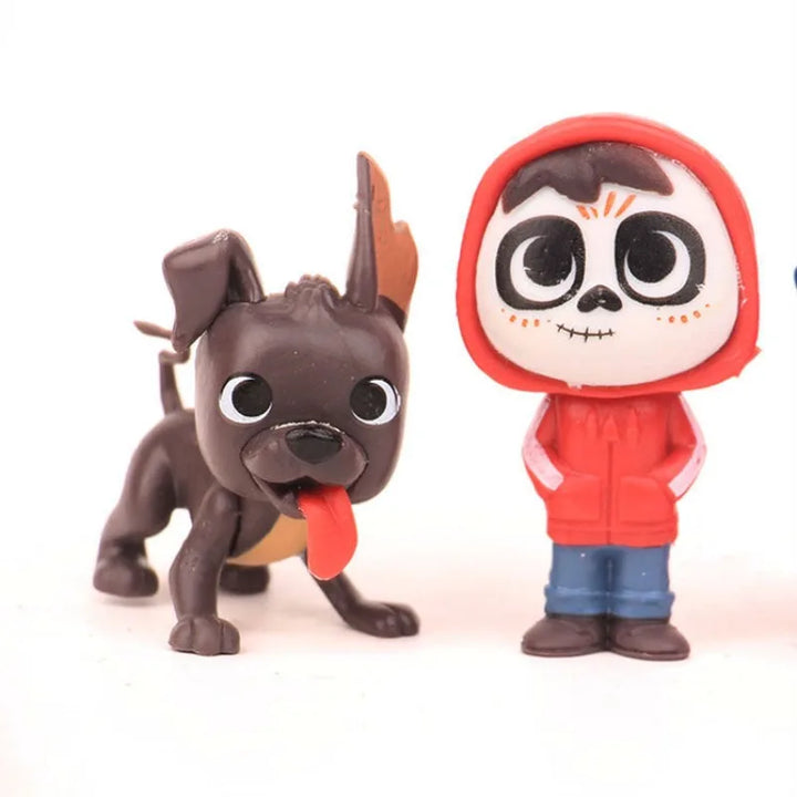 8 Pcs Cartoon Coco Handmade Doll Creative Desktop Ornament Decoration Miguel Cartoon Doll Children Mini Toy Fans Christmas Gift