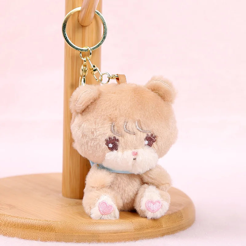 Cute Mikko Plush Pendant Keychain Cartoon Cat Soft Little Doll Backpack Pendant Decoration Children Toy Friends Christmas Gift